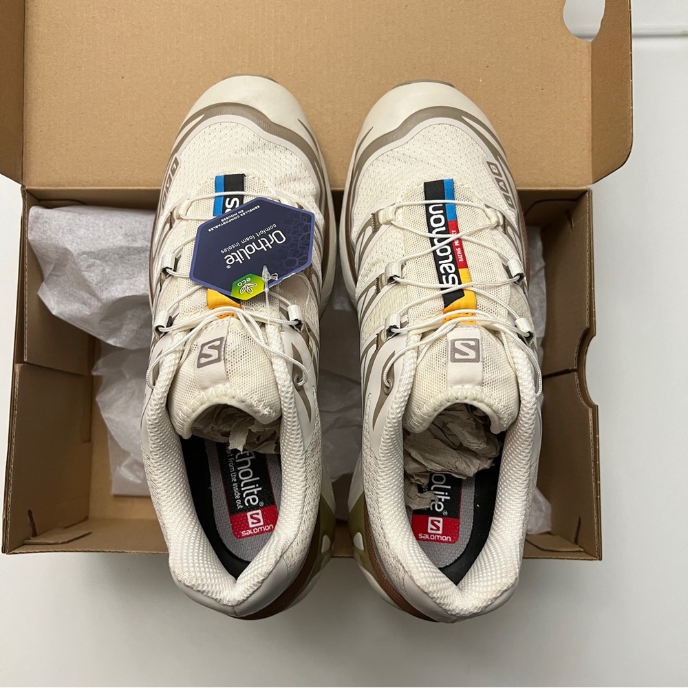 NIB Salomon XT-6 Turtledove / Vintage Khaki/Kelp Size W 7.5